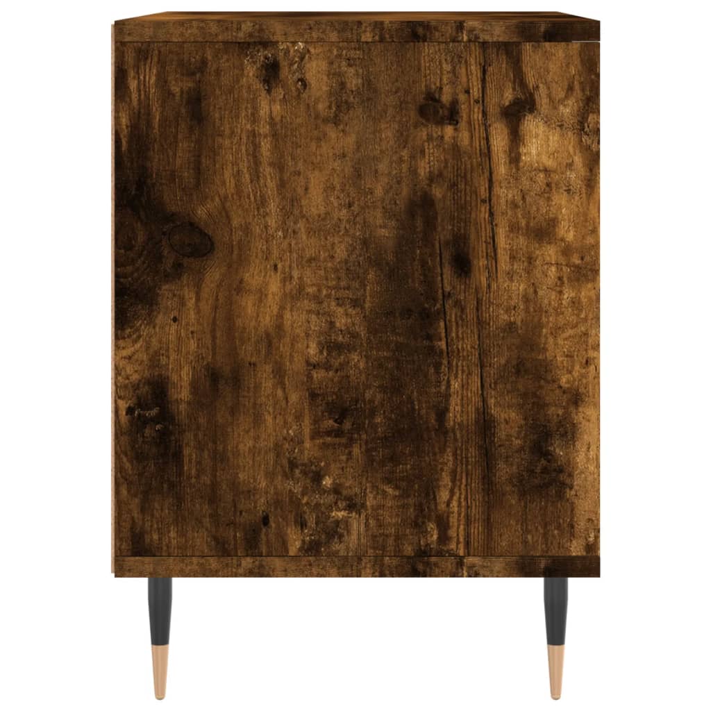 Nachtkastjes 2 st 40x35x50 cm bewerkt hout gerookt eikenkleurig is nu te koop bij PeponiXL, paradijselijk wonen!