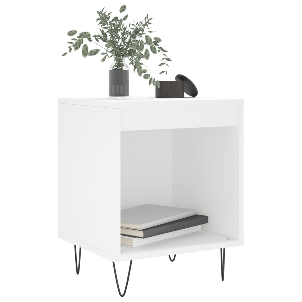 Nachtkastjes 2 st 40x35x50 cm bewerkt hout wit is nu te koop bij PeponiXL, paradijselijk wonen!