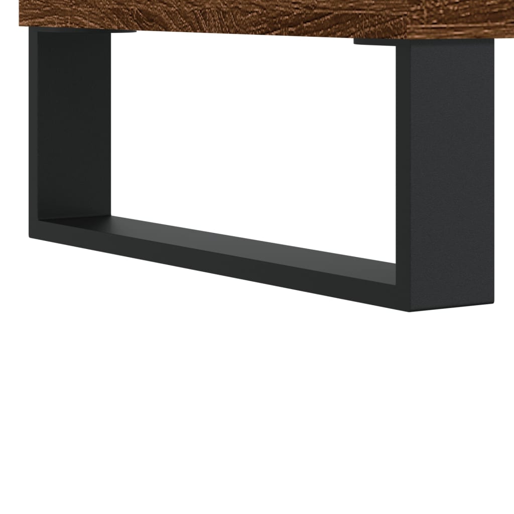 Salontafel 100x50x45 cm bewerkt hout bruineiken is nu te koop bij PeponiXL, paradijselijk wonen!