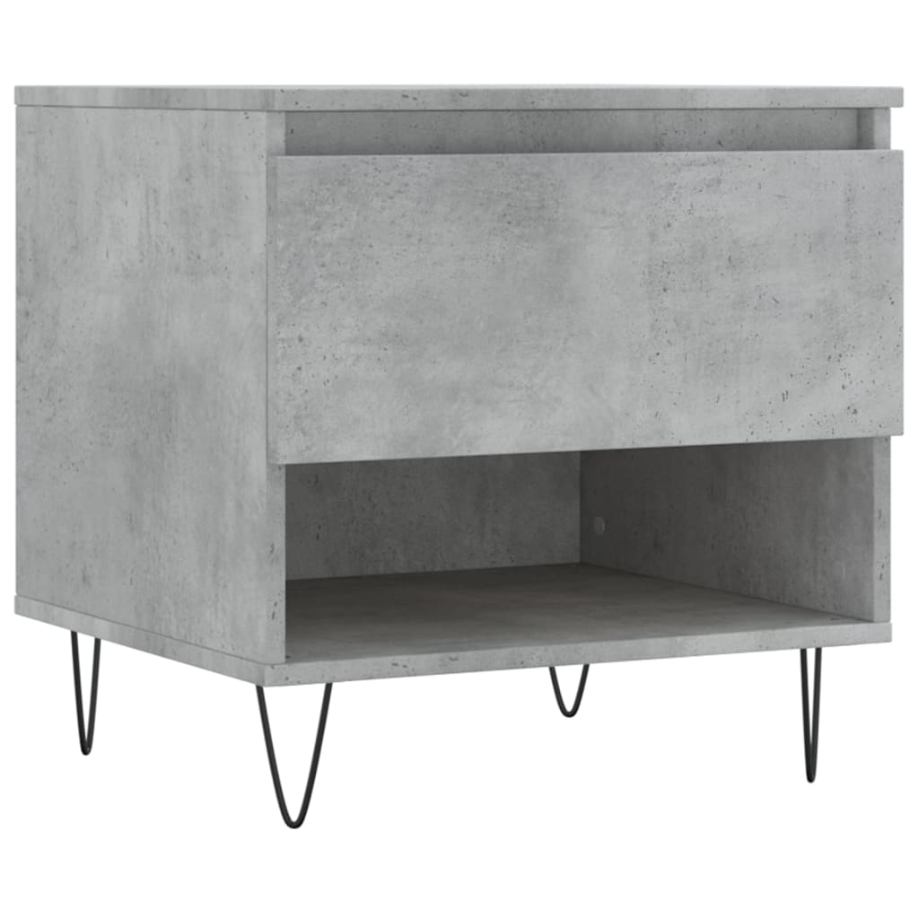 Salontafel 50x46x50 cm bewerkt hout betongrijs is nu te koop bij PeponiXL, paradijselijk wonen!