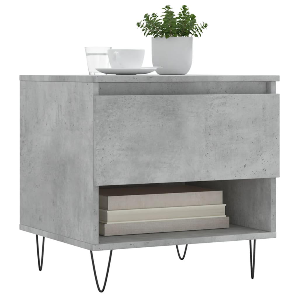 Salontafel 50x46x50 cm bewerkt hout betongrijs is nu te koop bij PeponiXL, paradijselijk wonen!