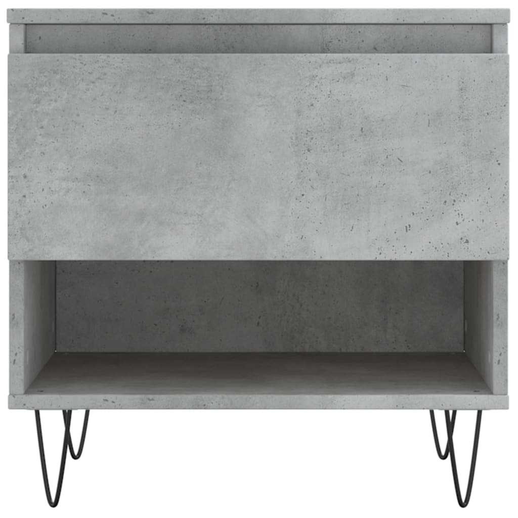 Salontafel 50x46x50 cm bewerkt hout betongrijs is nu te koop bij PeponiXL, paradijselijk wonen!
