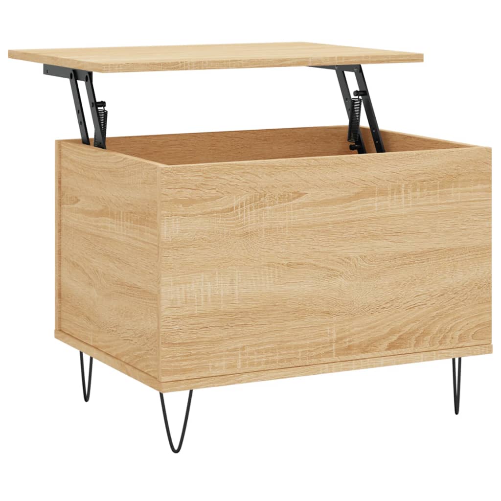 Salontafel 60x44,5x45 cm bewerkt hout sonoma eikenkleurig is nu te koop bij PeponiXL, paradijselijk wonen!