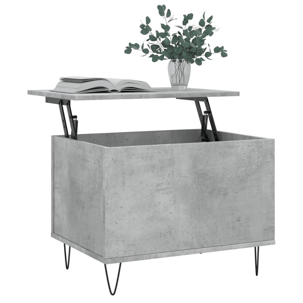 Salontafel 60x44,5x45 cm bewerkt hout betongrijs is nu te koop bij PeponiXL, paradijselijk wonen!