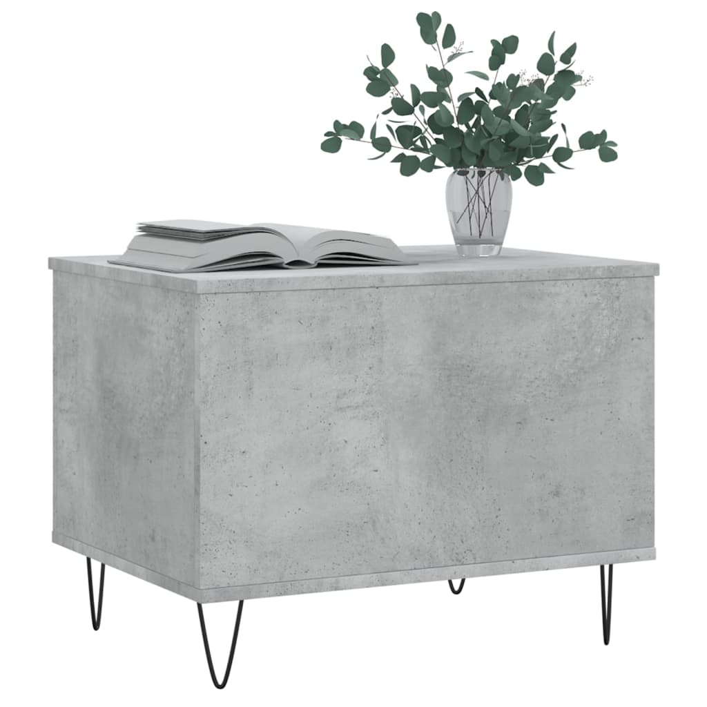 Salontafel 60x44,5x45 cm bewerkt hout betongrijs is nu te koop bij PeponiXL, paradijselijk wonen!