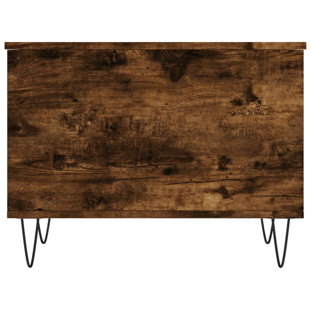 Salontafel 60x44,5x45 cm bewerkt hout gerookt eikenkleurig is nu te koop bij PeponiXL, paradijselijk wonen!