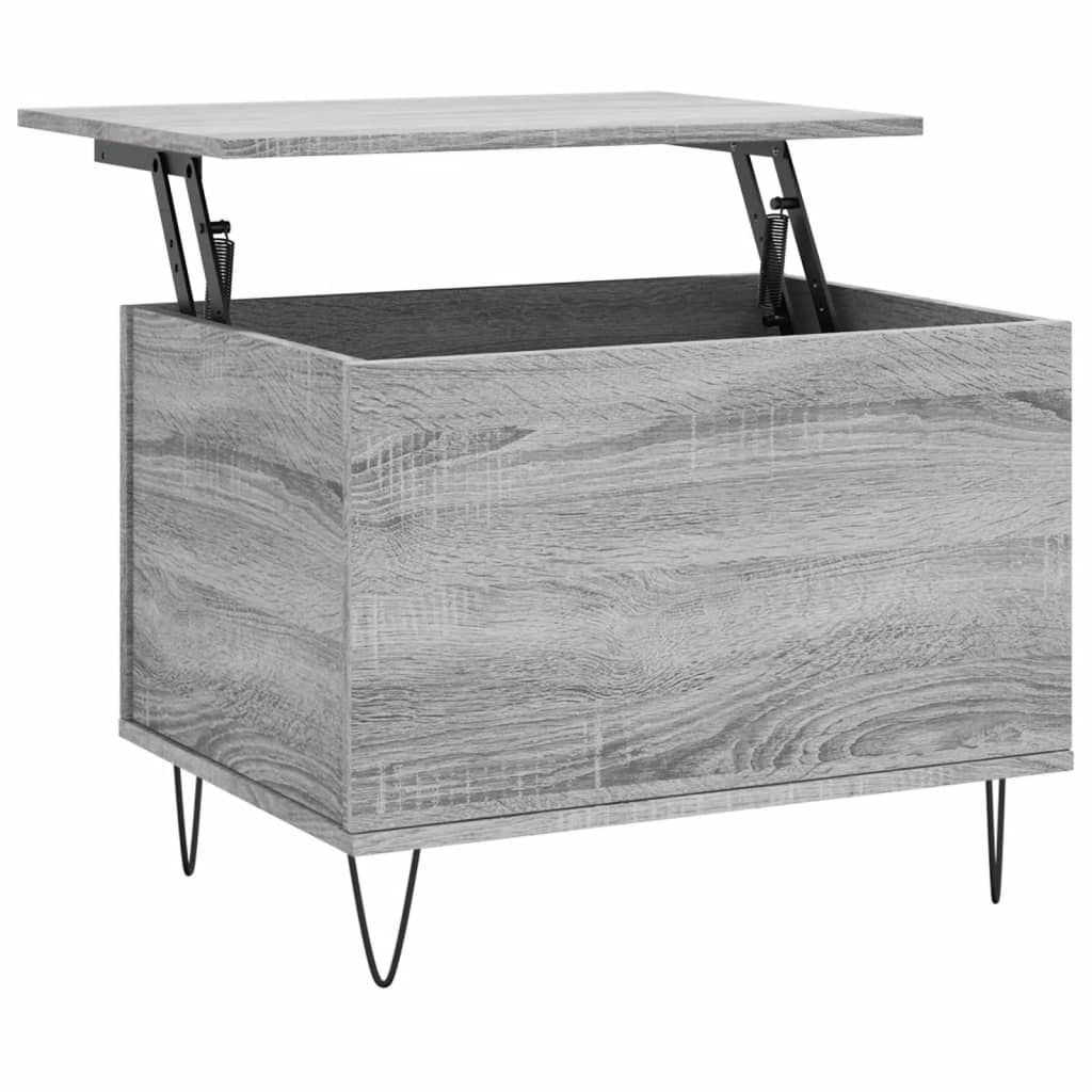 Salontafel 60x44,5x45 cm bewerkt hout grijs sonoma eikenkleurig is nu te koop bij PeponiXL, paradijselijk wonen!