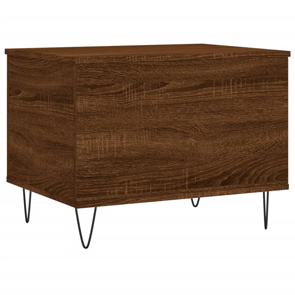 Salontafel 60x44,5x45 cm bewerkt hout bruin eikenkleur is nu te koop bij PeponiXL, paradijselijk wonen!
