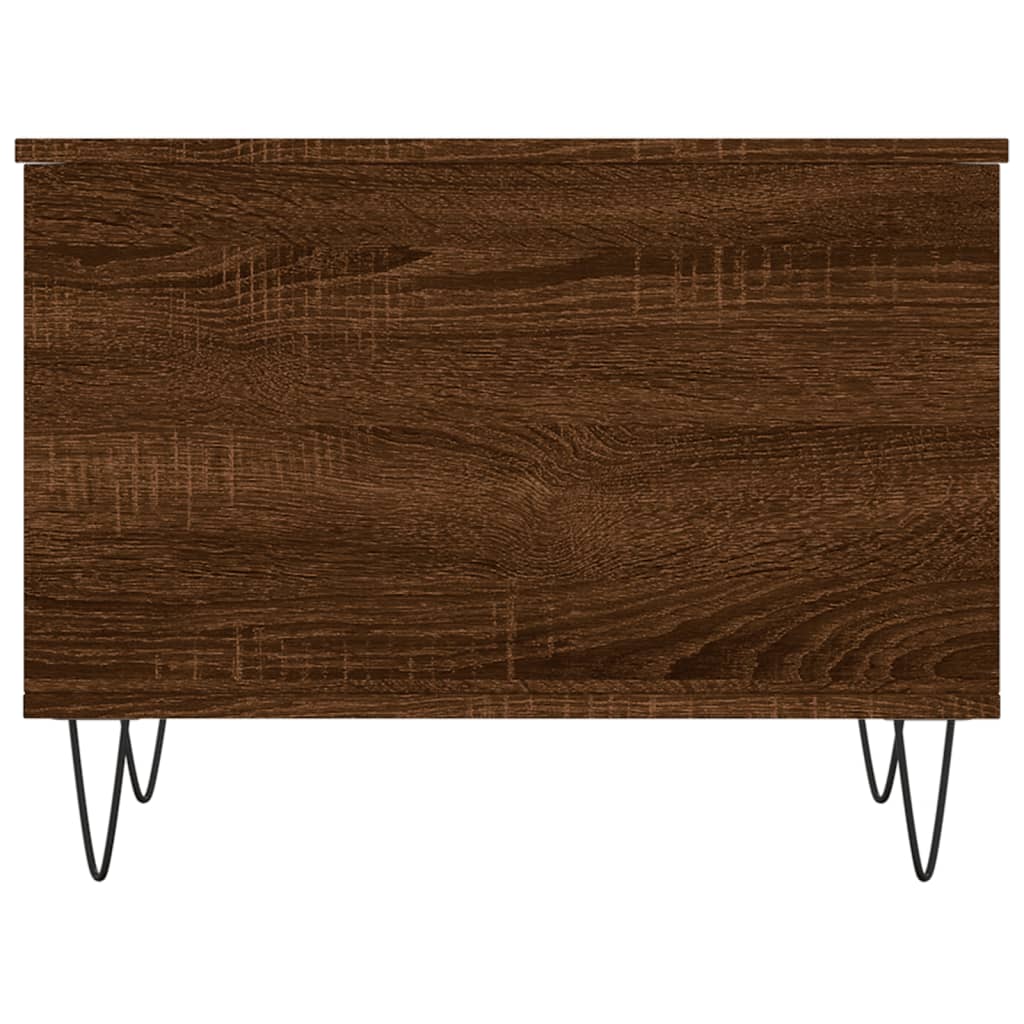 Salontafel 60x44,5x45 cm bewerkt hout bruin eikenkleur is nu te koop bij PeponiXL, paradijselijk wonen!