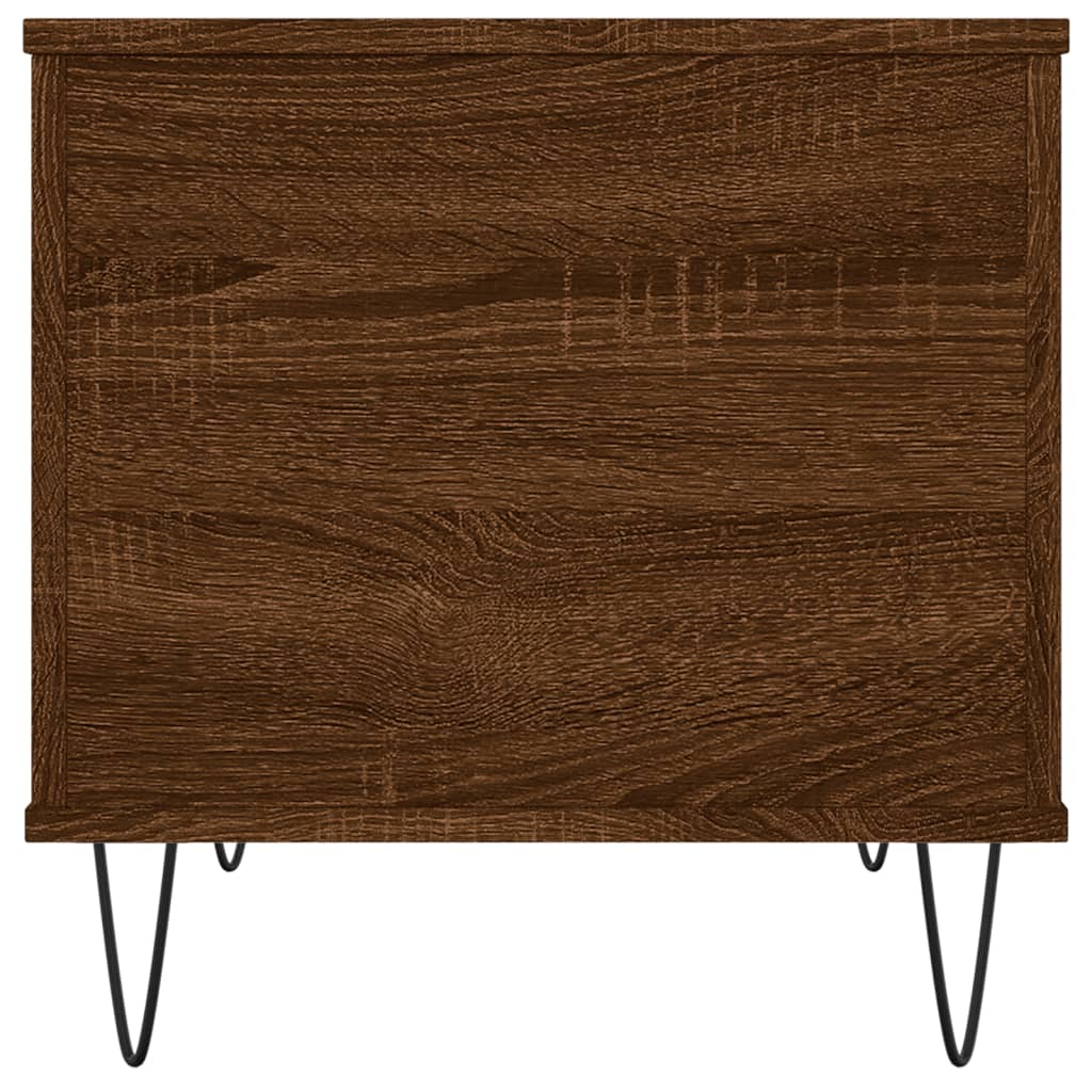 Salontafel 60x44,5x45 cm bewerkt hout bruin eikenkleur is nu te koop bij PeponiXL, paradijselijk wonen!