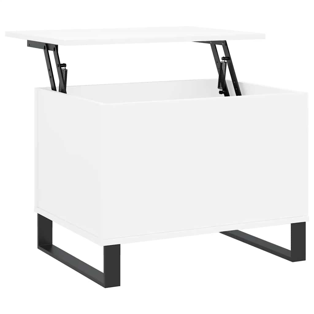 Salontafel 60x44,5x45 cm bewerkt hout wit is nu te koop bij PeponiXL, paradijselijk wonen!