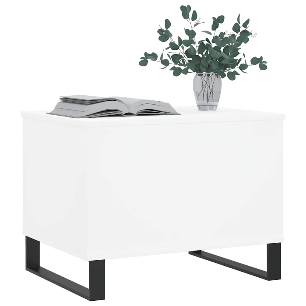 Salontafel 60x44,5x45 cm bewerkt hout wit is nu te koop bij PeponiXL, paradijselijk wonen!