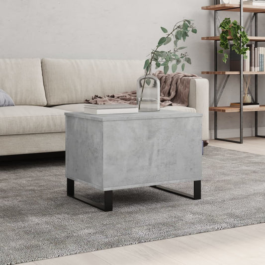 Salontafel 60x44,5x45 cm bewerkt hout betongrijs is nu te koop bij PeponiXL, paradijselijk wonen!