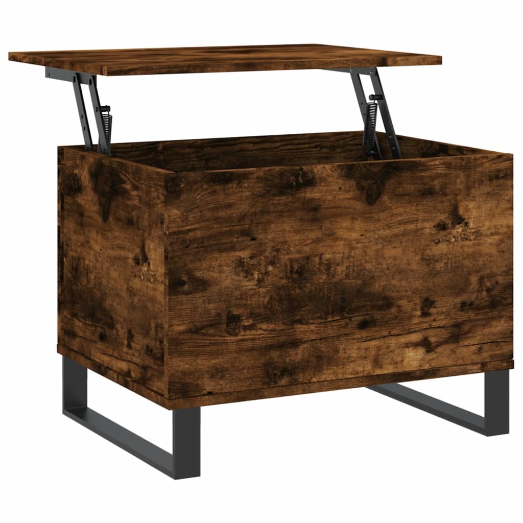 Salontafel 60x44,5x45 cm bewerkt hout gerookt eikenkleurig is nu te koop bij PeponiXL, paradijselijk wonen!