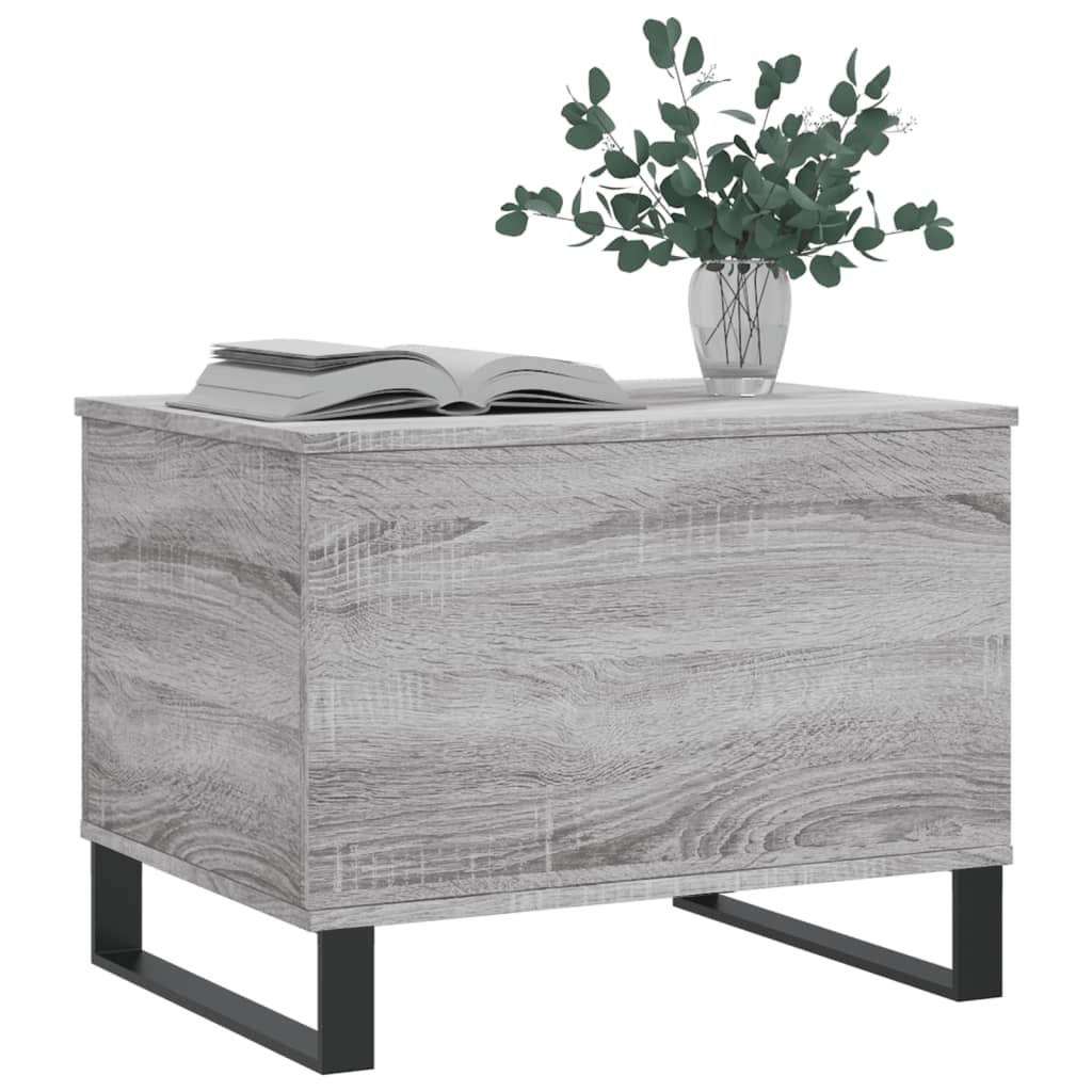 Salontafel 60x44,5x45 cm bewerkt hout grijs sonoma eikenkleurig is nu te koop bij PeponiXL, paradijselijk wonen!