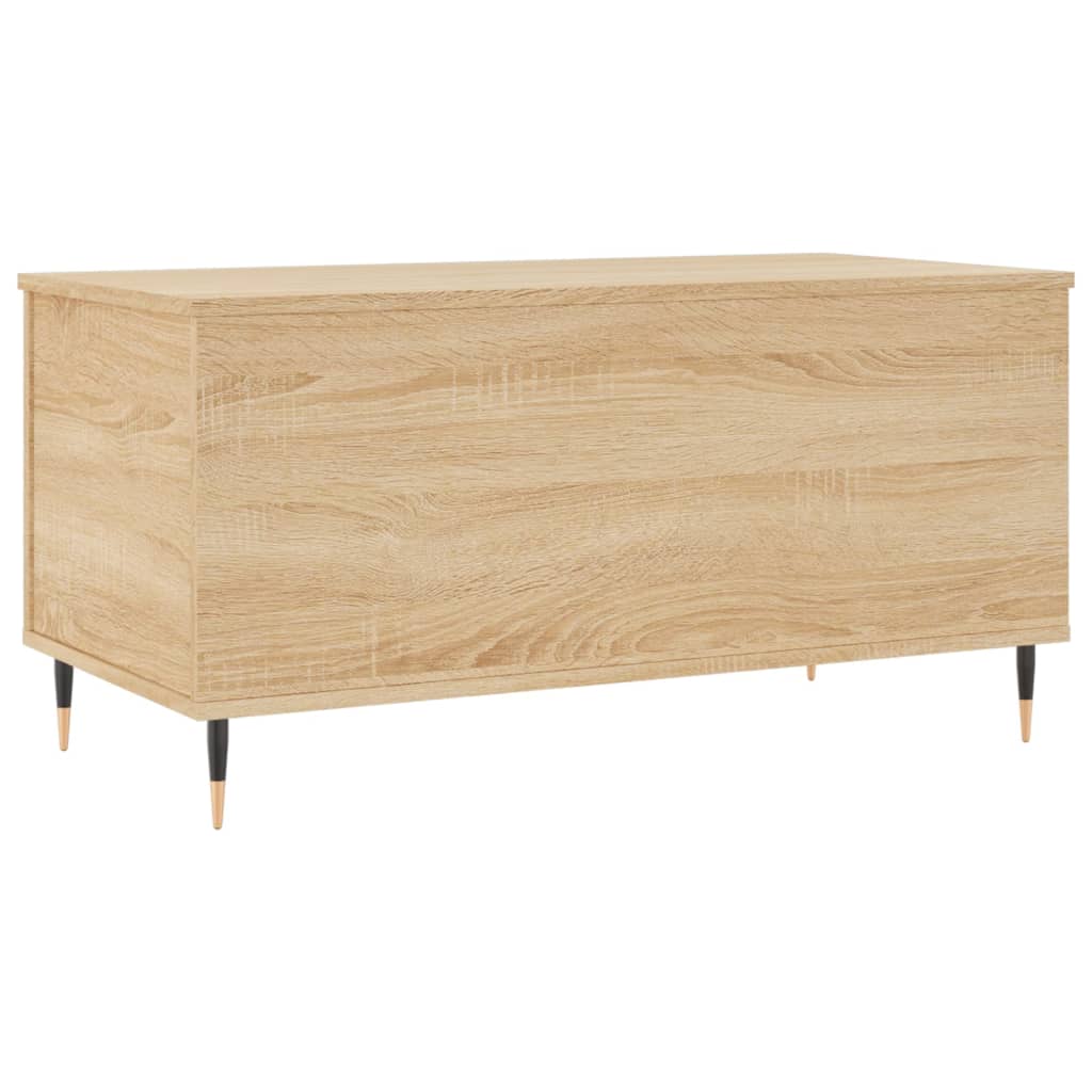 Salontafel 90x44,5x45 cm bewerkt hout sonoma eikenkleurig is nu te koop bij PeponiXL, paradijselijk wonen!