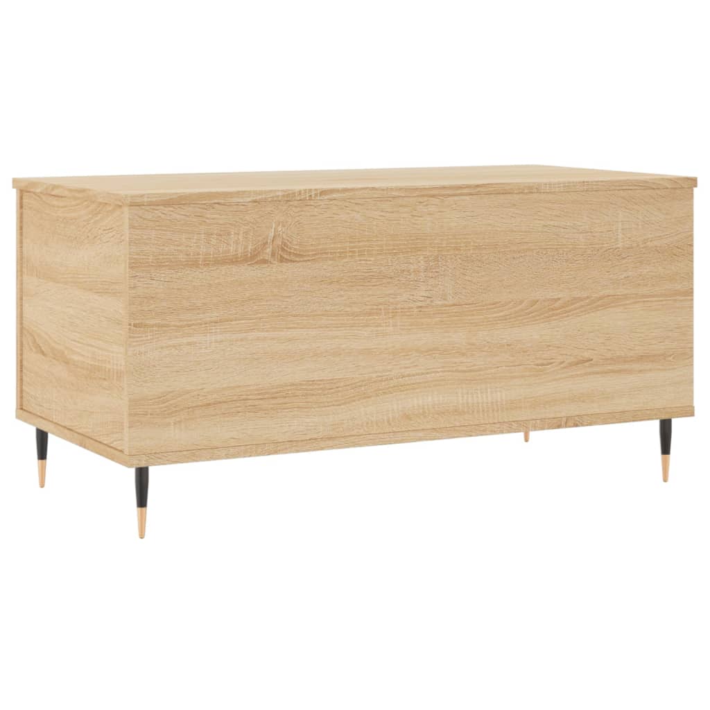 Salontafel 90x44,5x45 cm bewerkt hout sonoma eikenkleurig is nu te koop bij PeponiXL, paradijselijk wonen!