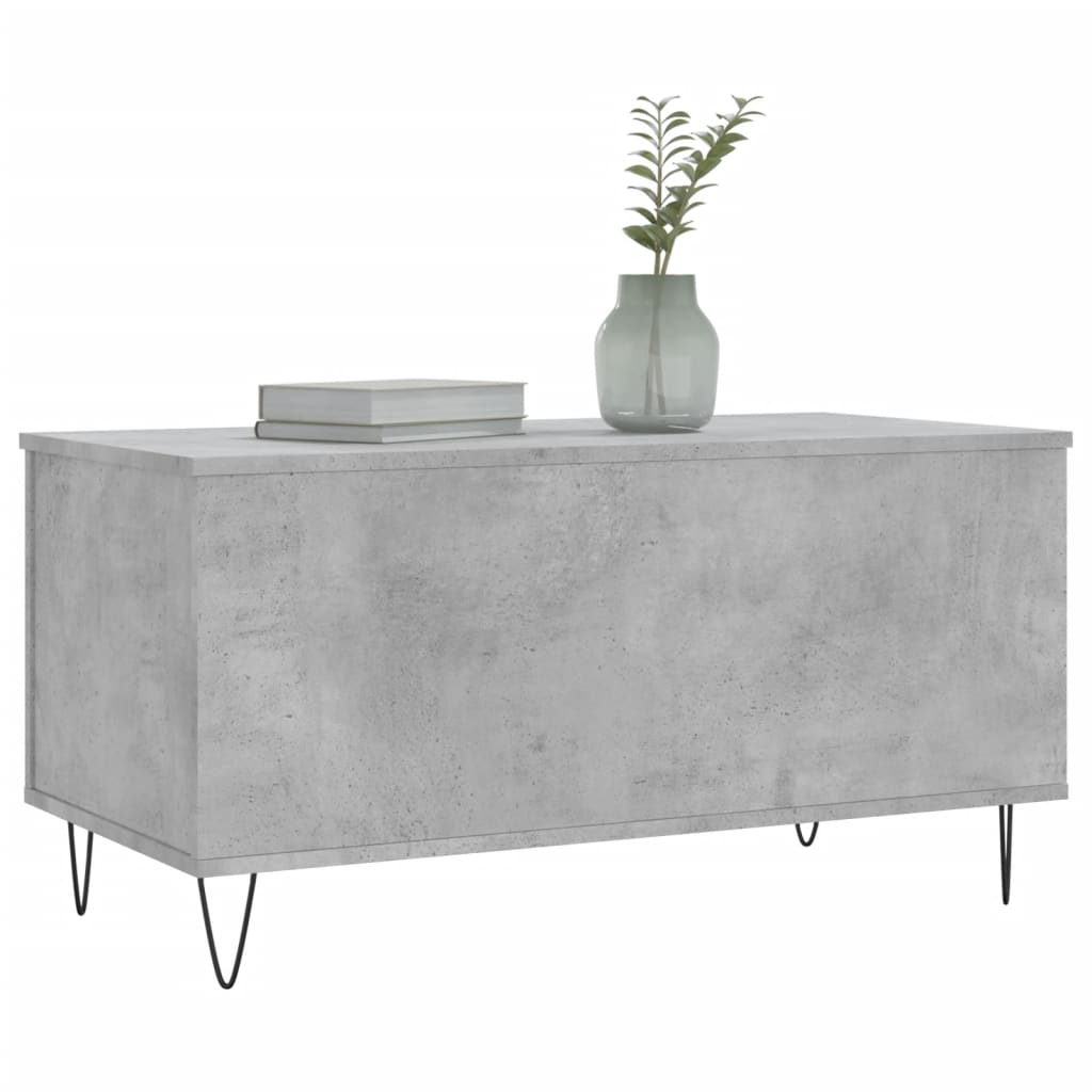 Salontafel 90x44,5x45 cm bewerkt hout betongrijs is nu te koop bij PeponiXL, paradijselijk wonen!