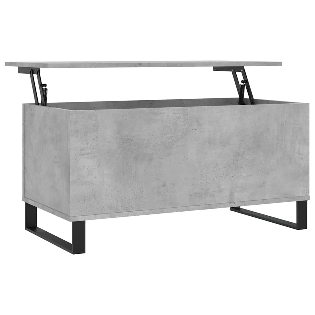 Salontafel 90x44,5x45 cm bewerkt hout betongrijs is nu te koop bij PeponiXL, paradijselijk wonen!