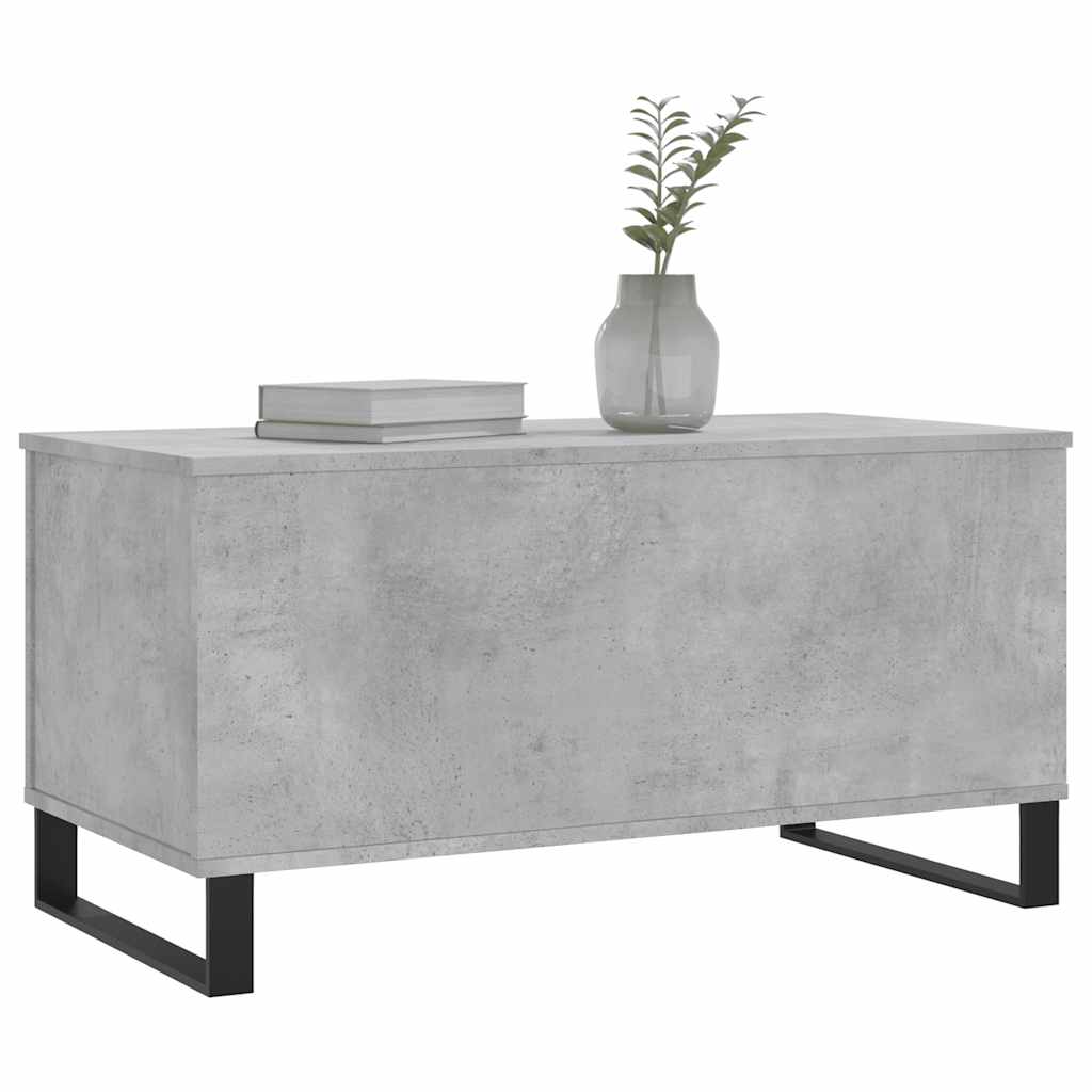 Salontafel 90x44,5x45 cm bewerkt hout betongrijs is nu te koop bij PeponiXL, paradijselijk wonen!