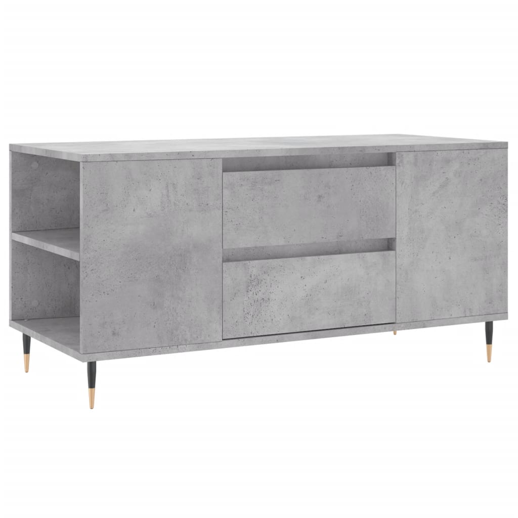 Salontafel 102x44,5x50 cm bewerkt hout betongrijs is nu te koop bij PeponiXL, paradijselijk wonen!