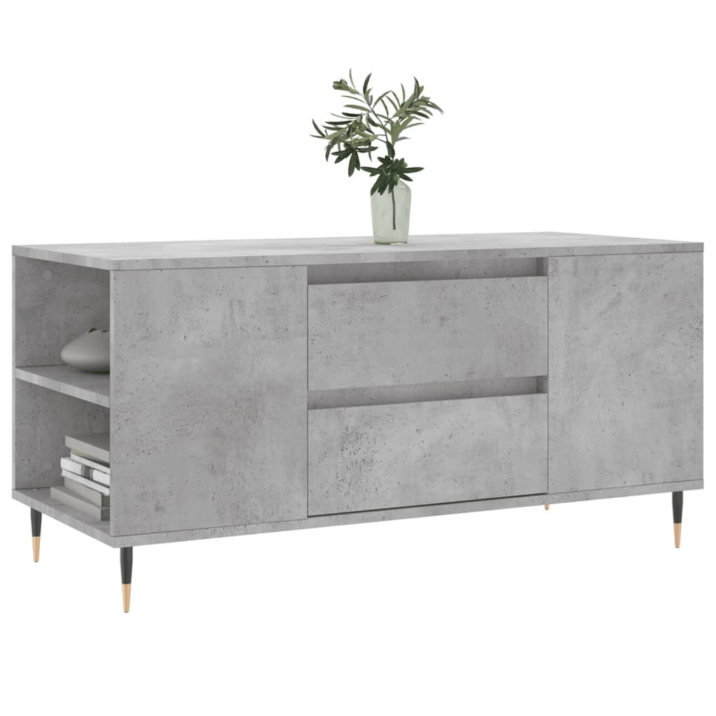 Salontafel 102x44,5x50 cm bewerkt hout betongrijs is nu te koop bij PeponiXL, paradijselijk wonen!