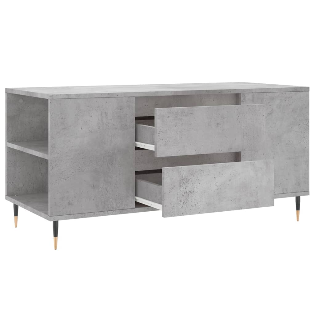 Salontafel 102x44,5x50 cm bewerkt hout betongrijs is nu te koop bij PeponiXL, paradijselijk wonen!