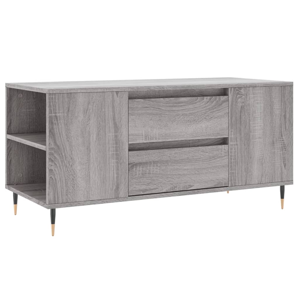 Salontafel 102x44,5x50 cm bewerkt hout grijs sonoma eikenkleur is nu te koop bij PeponiXL, paradijselijk wonen!