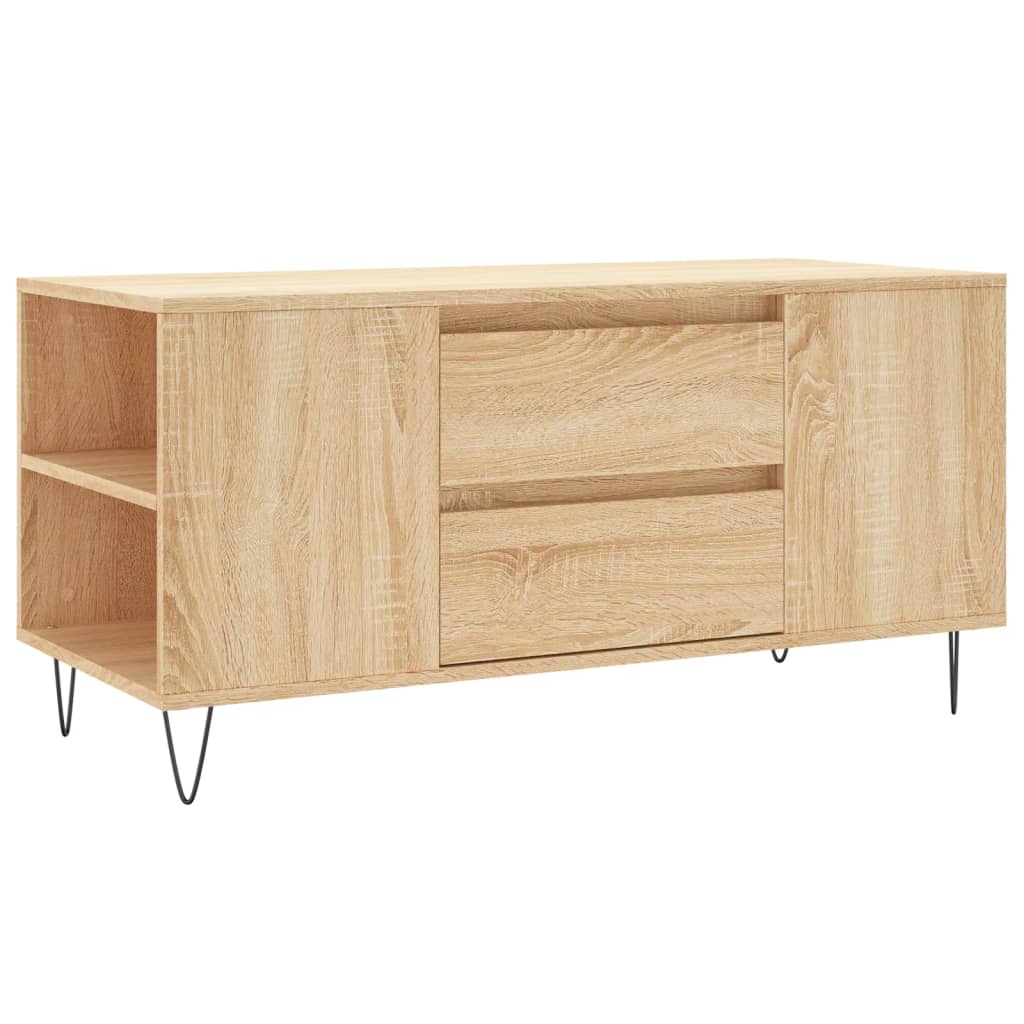 Salontafel 102x44,5x50 cm bewerkt hout sonoma eikenkleurig is nu te koop bij PeponiXL, paradijselijk wonen!