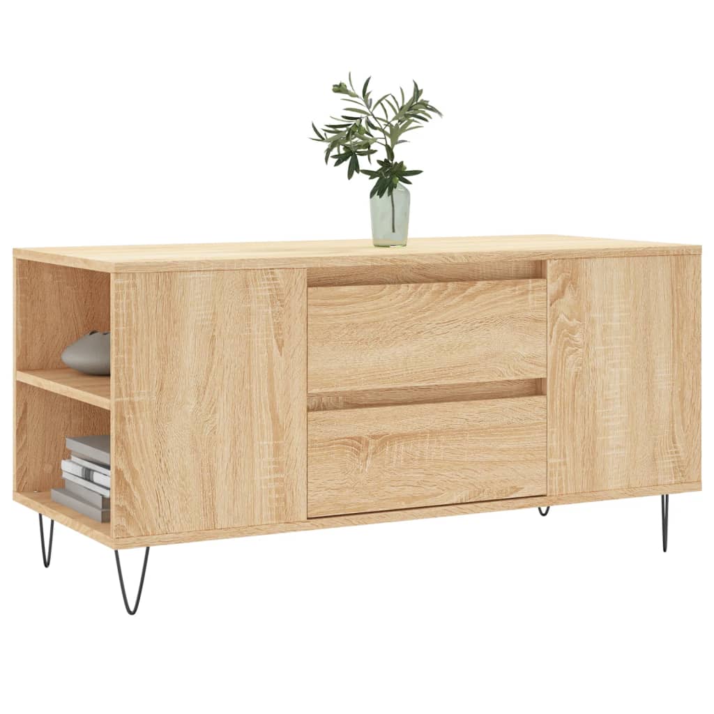 Salontafel 102x44,5x50 cm bewerkt hout sonoma eikenkleurig is nu te koop bij PeponiXL, paradijselijk wonen!