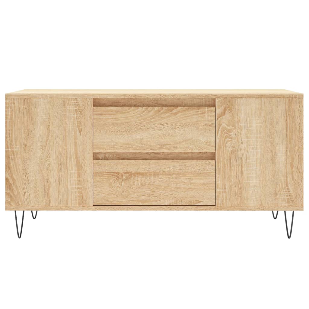 Salontafel 102x44,5x50 cm bewerkt hout sonoma eikenkleurig is nu te koop bij PeponiXL, paradijselijk wonen!