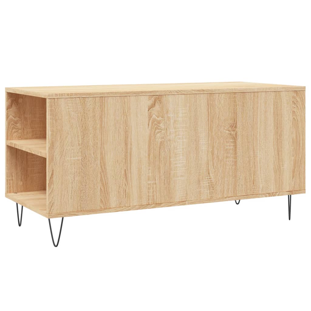Salontafel 102x44,5x50 cm bewerkt hout sonoma eikenkleurig is nu te koop bij PeponiXL, paradijselijk wonen!