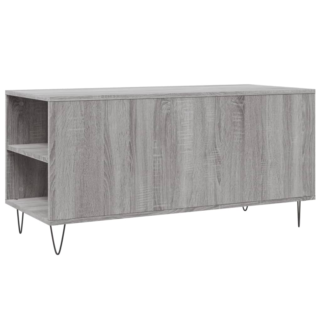 Salontafel 102x44,5x50 cm bewerkt hout grijs sonoma eikenkleur is nu te koop bij PeponiXL, paradijselijk wonen!