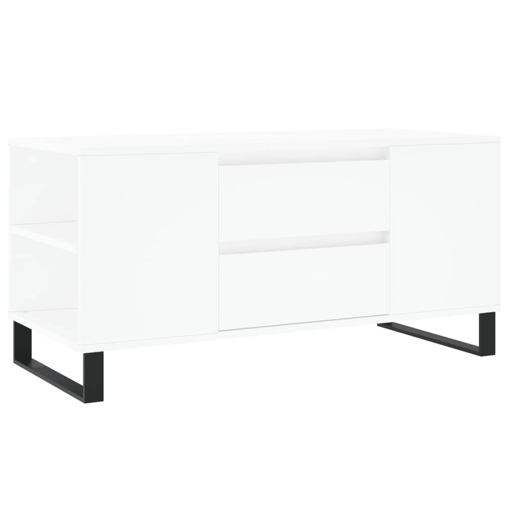 Salontafel 102x44,5x50 cm bewerkt hout wit is nu te koop bij PeponiXL, paradijselijk wonen!