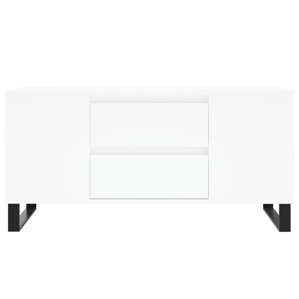 Salontafel 102x44,5x50 cm bewerkt hout wit is nu te koop bij PeponiXL, paradijselijk wonen!