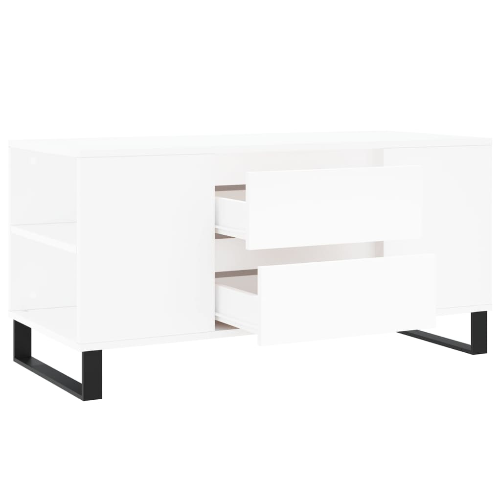 Salontafel 102x44,5x50 cm bewerkt hout wit is nu te koop bij PeponiXL, paradijselijk wonen!