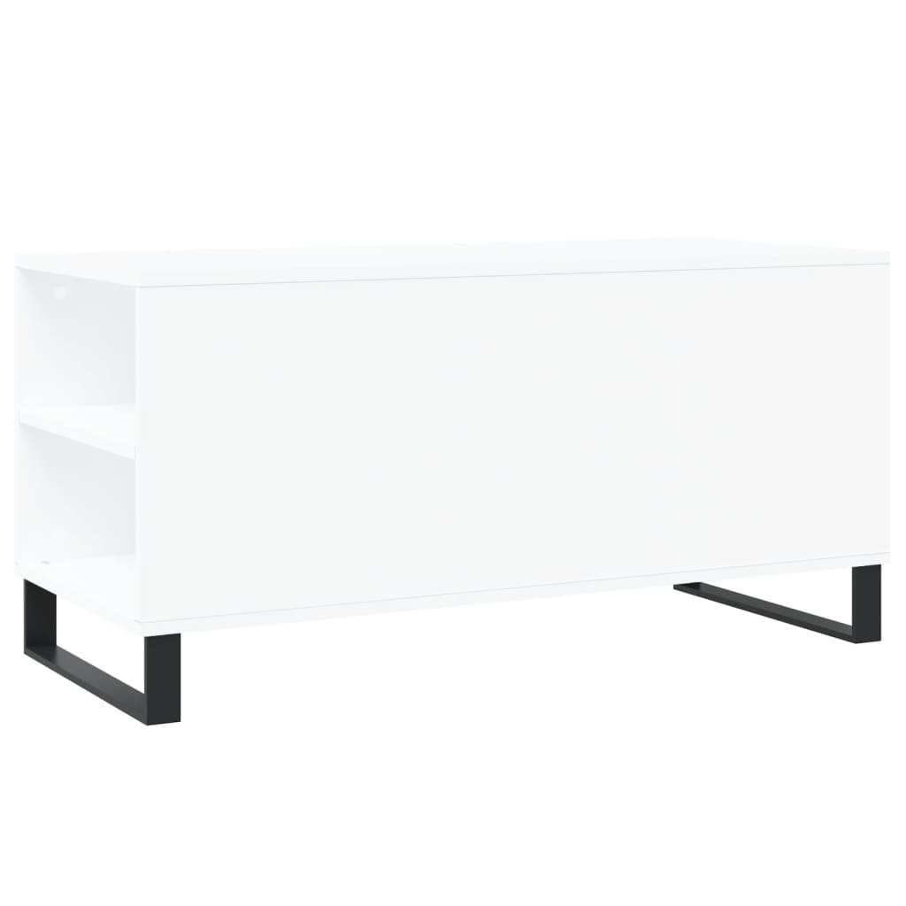 Salontafel 102x44,5x50 cm bewerkt hout wit is nu te koop bij PeponiXL, paradijselijk wonen!