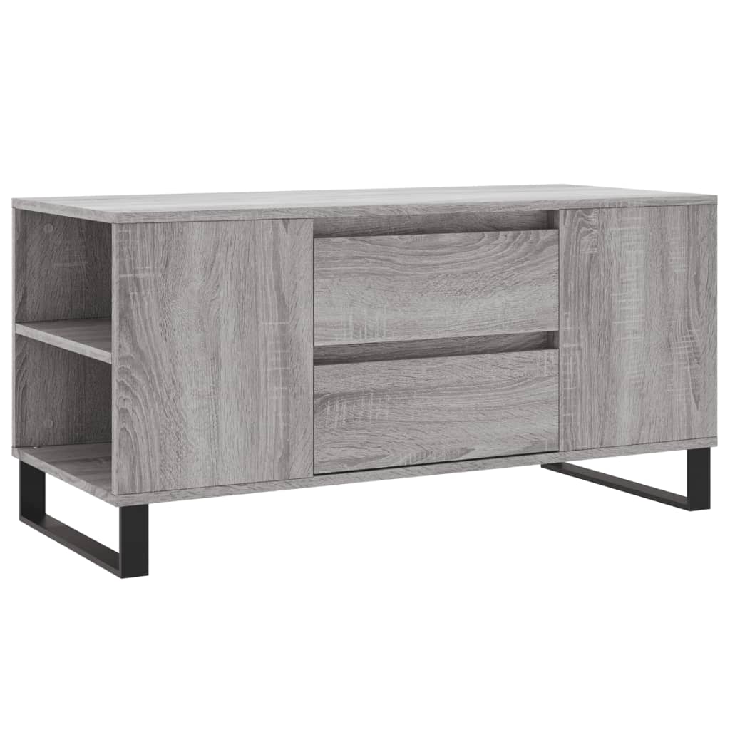 Salontafel 102x44,5x50 cm bewerkt hout grijs sonoma eikenkleur is nu te koop bij PeponiXL, paradijselijk wonen!