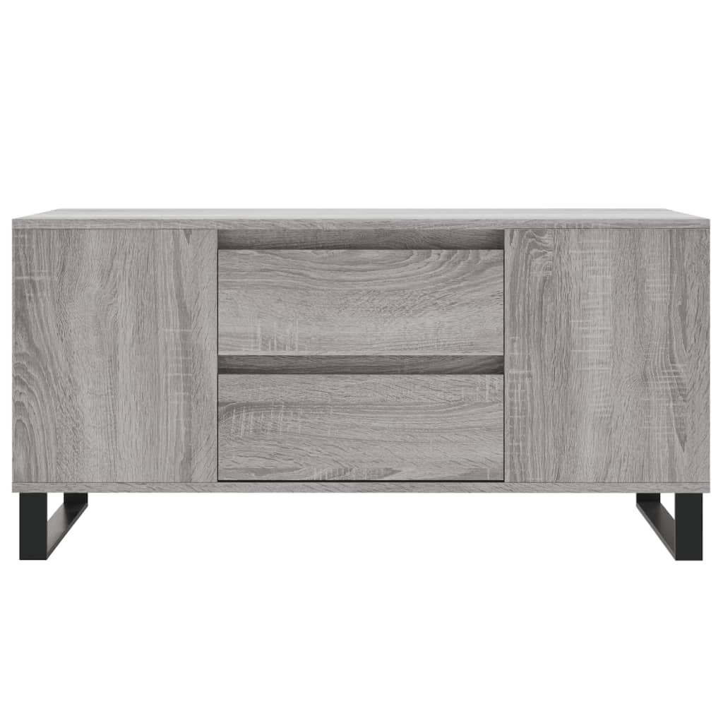 Salontafel 102x44,5x50 cm bewerkt hout grijs sonoma eikenkleur is nu te koop bij PeponiXL, paradijselijk wonen!