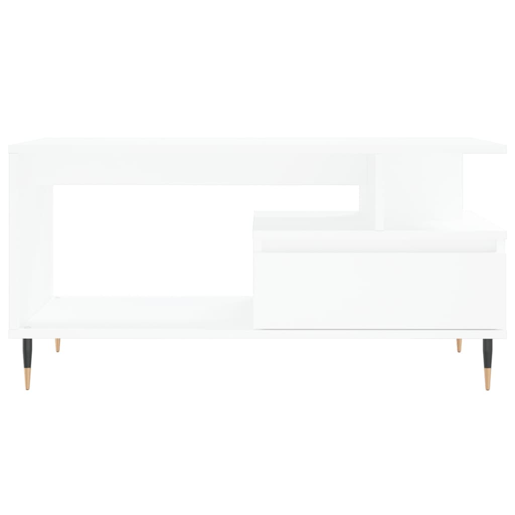 Salontafel 90x49x45 cm bewerkt hout wit is nu te koop bij PeponiXL, paradijselijk wonen!