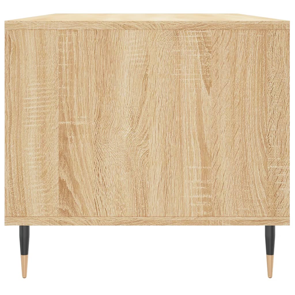Salontafel 90x49x45 cm bewerkt hout sonoma eikenkleurig is nu te koop bij PeponiXL, paradijselijk wonen!