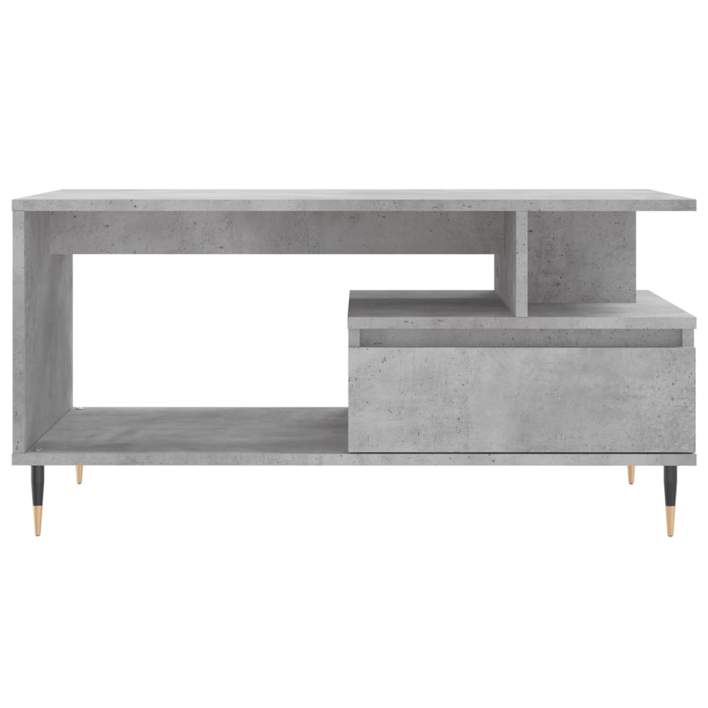 Salontafel 90x49x45 cm bewerkt hout betongrijs is nu te koop bij PeponiXL, paradijselijk wonen!