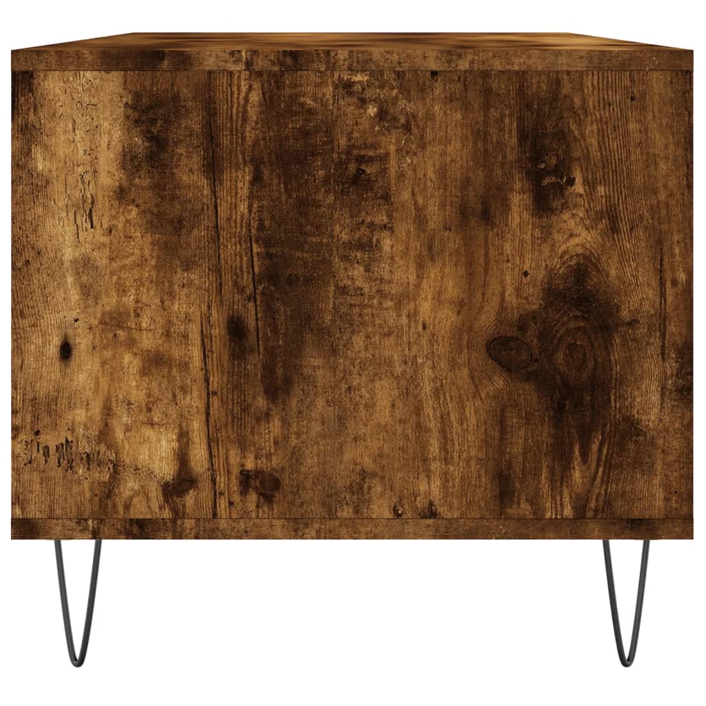 Salontafel 90x49x45 cm bewerkt hout gerookt eikenkleurig is nu te koop bij PeponiXL, paradijselijk wonen!