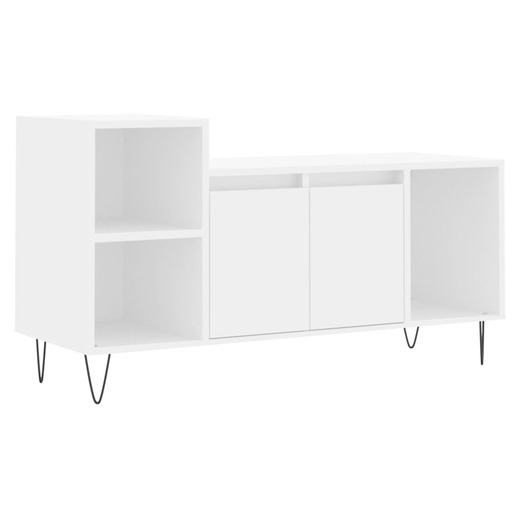 Tv-meubel 100x35x55 cm bewerkt hout wit is nu te koop bij PeponiXL, paradijselijk wonen!