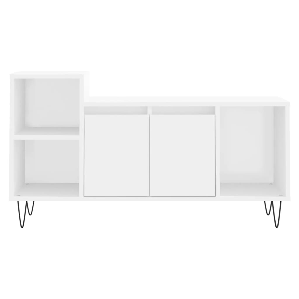 Tv-meubel 100x35x55 cm bewerkt hout wit is nu te koop bij PeponiXL, paradijselijk wonen!