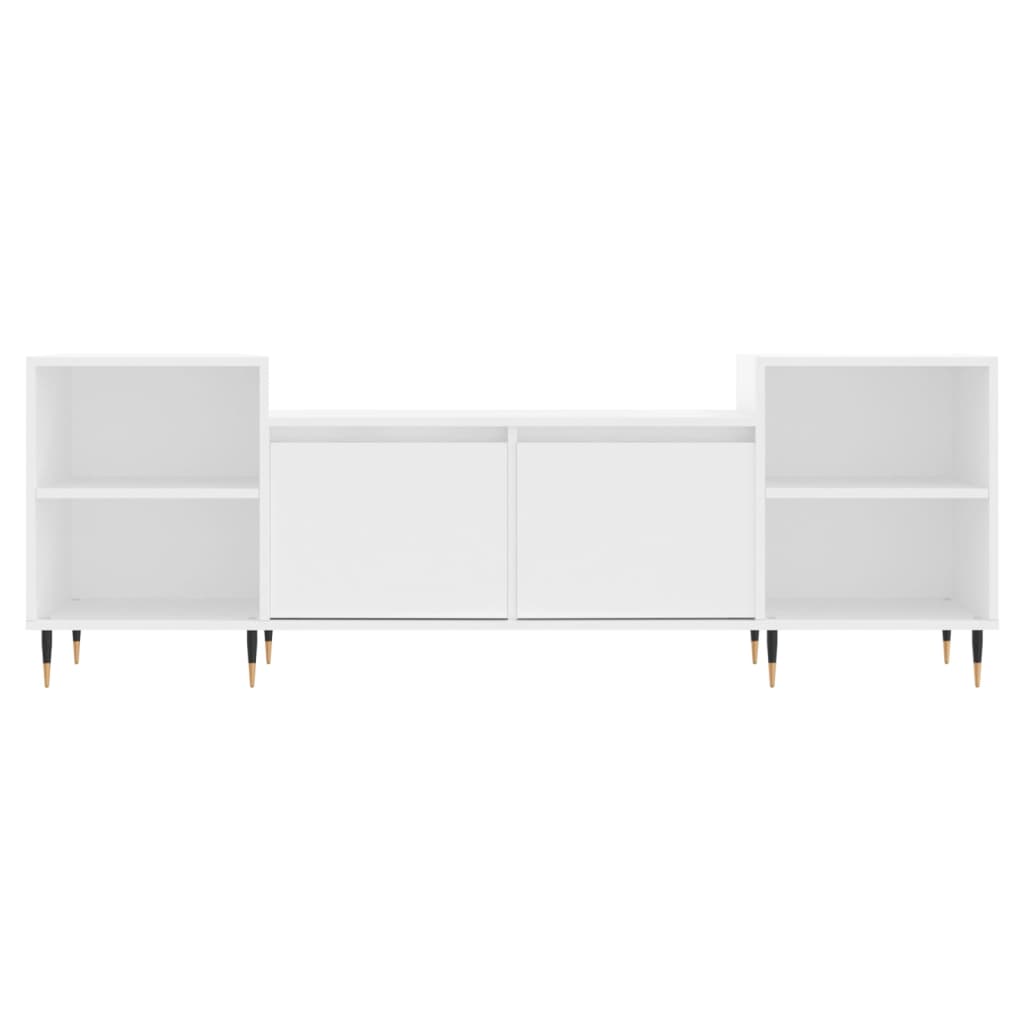 Tv-meubel 160x35x55 cm bewerkt hout wit is nu te koop bij PeponiXL, paradijselijk wonen!