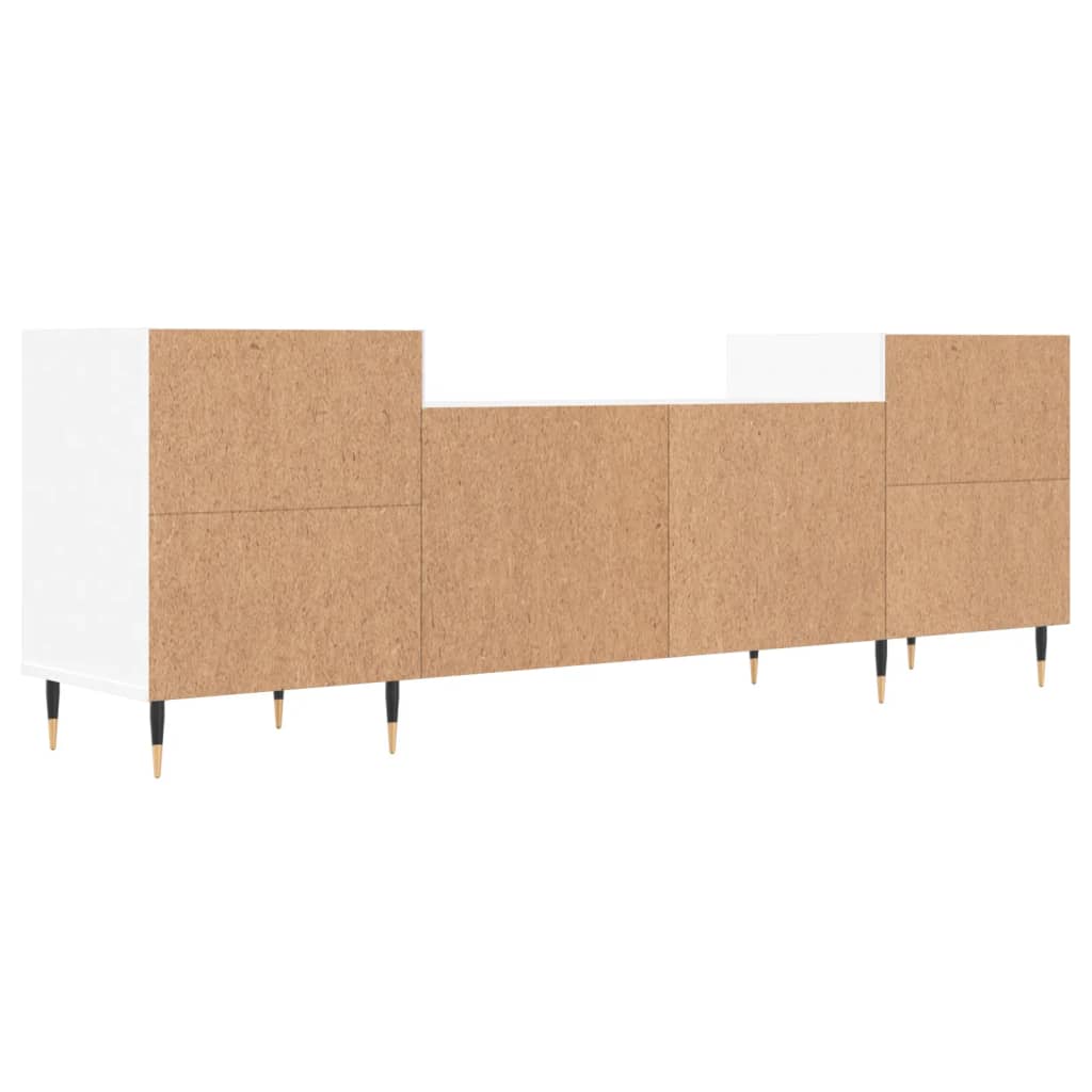 Tv-meubel 160x35x55 cm bewerkt hout wit is nu te koop bij PeponiXL, paradijselijk wonen!