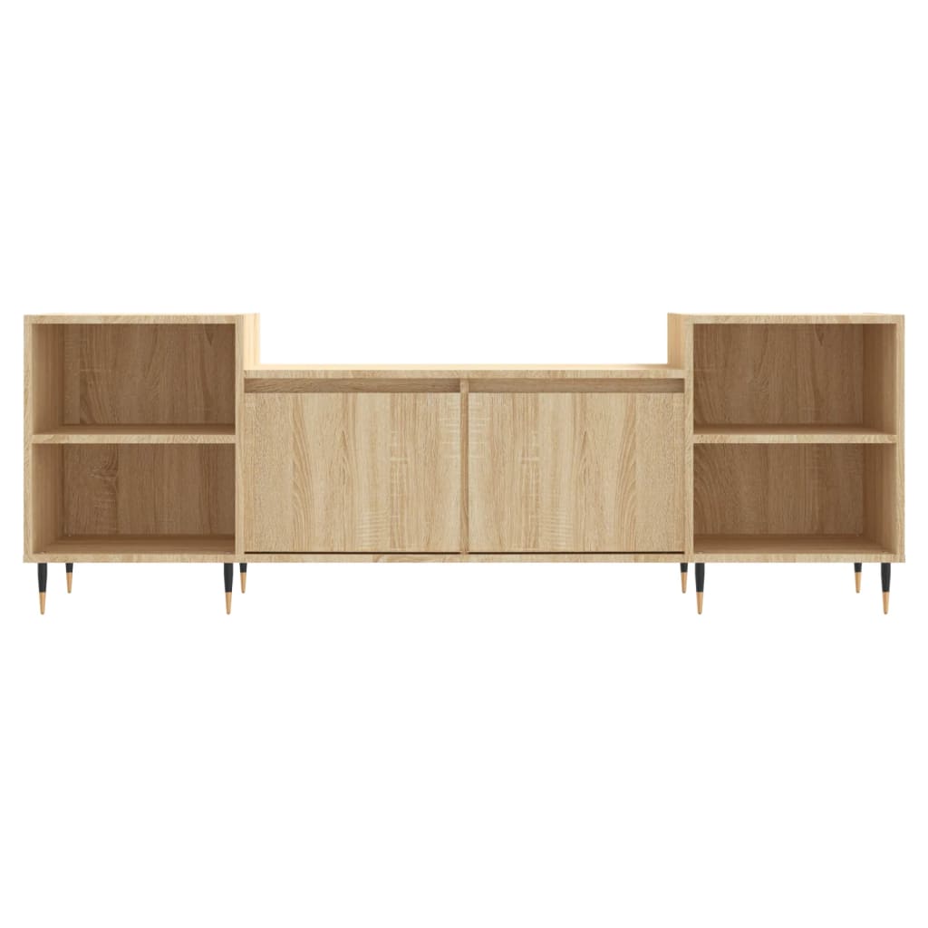 Tv-meubel 160x35x55 cm bewerkt hout sonoma eikenkleurig is nu te koop bij PeponiXL, paradijselijk wonen!