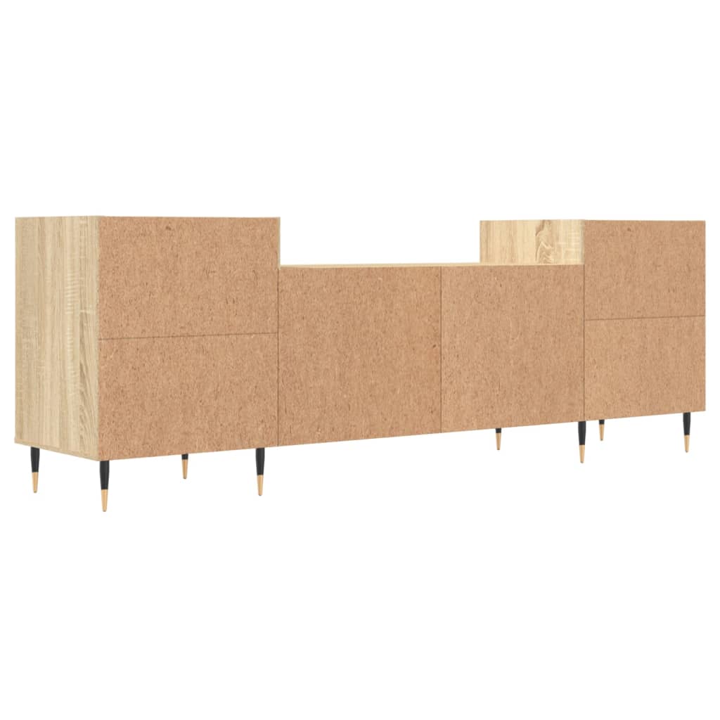Tv-meubel 160x35x55 cm bewerkt hout sonoma eikenkleurig is nu te koop bij PeponiXL, paradijselijk wonen!