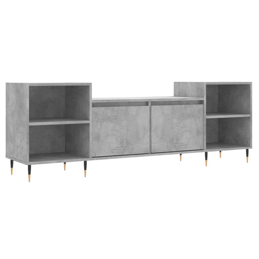 Tv-meubel 160x35x55 cm bewerkt hout betongrijs is nu te koop bij PeponiXL, paradijselijk wonen!